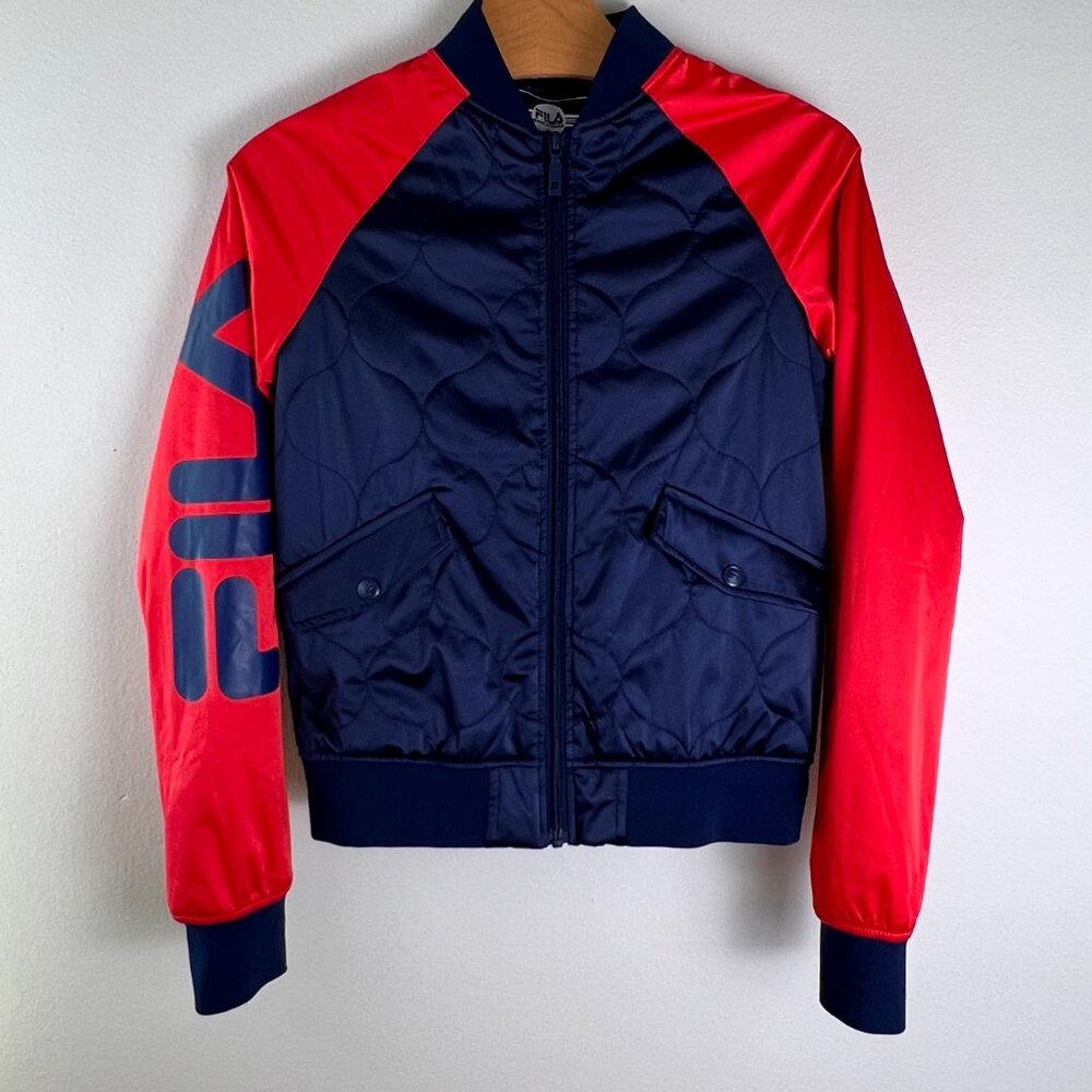 FILA Petra Quilted Full Zip Bomber Jacket - Size:S
